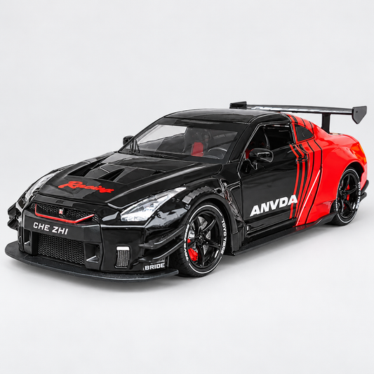 Black and red GT-R mist model