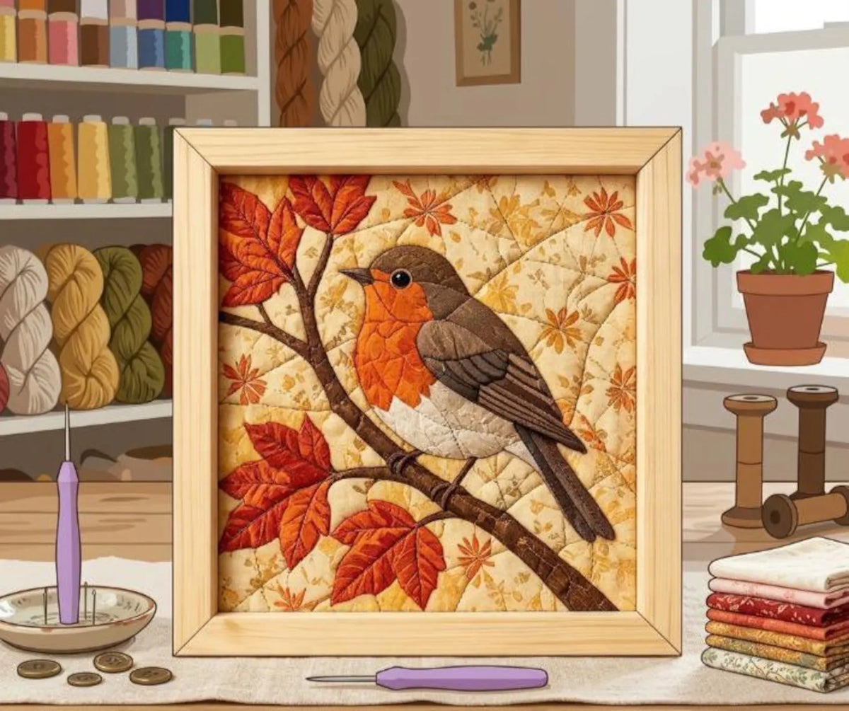 Kinusaiga Art Kit, No Sew Quilt Art DIY Kit for Adults, Animal Textured Wall Art, Beginner Friendly Craft Kit, Handmade Home Decor Gift