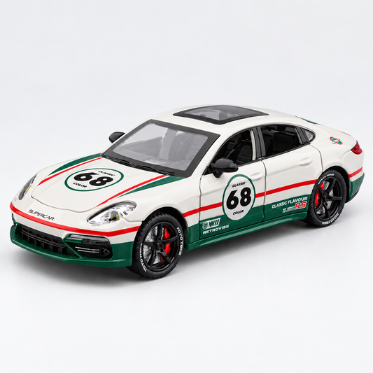 Green and white Panamera mist model